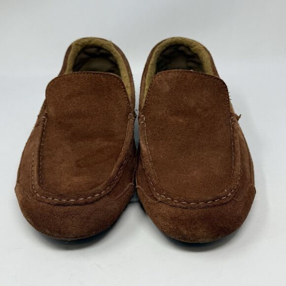 Samuel Hubbard Slippers Mens 12 Nutmeg Brown Suede Wool Fur Lined Slip On Shoes main image 11